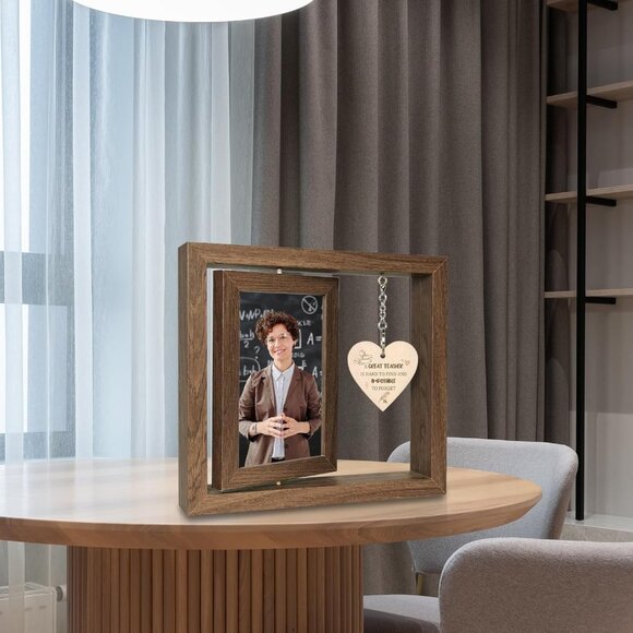 Teacher Photo Frame 3D Shadow Box Wood - Picture 2 of 5
